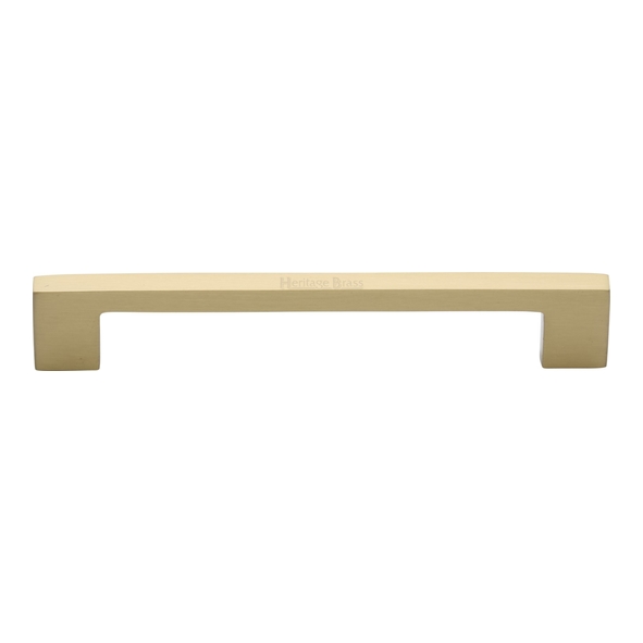 C0337 160-SB • 160 x 180 x 30mm • Satin Brass • Heritage Brass Metro Cabinet Pull Handle